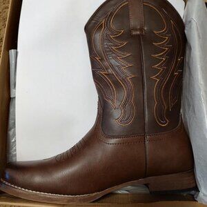 J's.o.l.e Cowboy Boots for Men Square Toe Western Boots Embroidered Country Boot